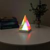 Luminária de Atmosfera para Quarto Transfronteiriça, Cubo para Jogos, Luminária de Mesa Decorativa Triangular Piramidal Tridimensional, Luz Noturna, Efeito de Iluminação LED
