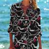 Roupas europeias e americanas biquíni jaqueta camisa maiô cardigan feminino estampado 3D férias lazer praia blusa fonte