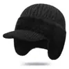 Gorro de Punto Grueso Cálido Cortavientos Forrado de Felpa Estilo Invierno 2026 Versátil para Viajes Cotidianos Casual