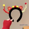 2026 Faixa de Cabeça de Pelúcia Vermelha Little Pony Ano do Cavalo Boneco do Zodíaco Faixa de Cabeça Grampo de Cabelo Fantasia de Performance para Festival