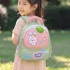 Mochila infantil de oso en globo aerostático de dibujos animados, bolsa escolar para estudiante de jardín de infantes, mochila de viaje ligera para niños y niñas