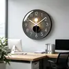Reloj de pared minimalista estilo nórdico, decoración moderna para sala de estar, reloj redondo de cuarzo, segundero de barrido silencioso, para uso doméstico