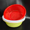 C395 Cesta Doméstica para Lavar Arroz 25cm Cesta Espessada Cesta de Plástico com Furos Finos para Escorrer Arroz e Lavar Legumes Cesta de Armazenamento