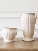 Vaso de cerâmica ornamentos sala de estar ornamentos de flores estilo europeu retro branco sagrado binaural estilo americano luz luxo alto