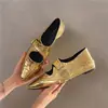 Zapatos planos de punta cuadrada, nueva colección de primavera, estilo coreano de nicho, zapatos planos cerrados para mujer, tacones tipo mula, moda 2026, tacón bajo grueso, negro