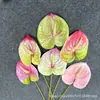 Ventas Directas Transfronterizas Película con Sensación de Impresión 3D Palma Roja Arco de Boda Material de Flores para Guía de Camino Decoración del Hogar Accesorios para Sesión de Fotos