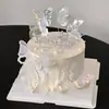 Decoración para Pastel del Día de San Valentín Chino 2025 Enchufe Celebridad de Internet Lazo de Perla Diamante Mariposa Fantasma Accesorios de Disfraz