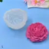 Moldes de Silicona con Forma de Flor de Peonía en Tres Tamaños, Moldes de Silicona para Jabón, Moldes de Silicona para Velas DIY de Fondant