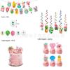 Guirnalda Hawaiana de Flamenco Suministros para Fiesta Plato de Papel Desechable Mantel Toalla de Papel Traje de Fiesta Decoración Arreglo