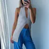 Ropa de Mujer Estilo Europeo y Americano 2025 Nuevo Chaleco de Punto sin Mangas Sexy para Chica Caliente con Escote en V y Abertura Aliexpress