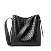 Bolso Cubo de Gran Capacidad para el Día a Día Estilo Nuevo 2026 Bolso de Hombro y Debajo del Brazo Bolso Tejido de Piel de Vaca Hecho a Mano Bolso Cruzado de Piel Genuina