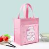 Bolsa Lancheira Infantil Desenho Animado Fofo, Bolsa Tote Grande Portátil de Armazenamento Impermeável em Tecido Oxford, Bolsa para Lanche Frutas