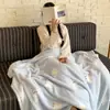 Manta Polar Coreana Otoño e Invierno Espesada Manta para Sofá Manta para Siesta de Oficina Manta Chal Manta para Aire Acondicionado Manta Transfronteriza