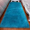 Alfombra Blanca Larga de Felpa Sala de Estar Cojín para Sofá Cojín para Ventana de Mirador Decoración Lavable Lana Sintética Alfombra de Dormitorio Felpudo