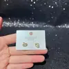 Brincos de Zircônia Design Outono e Inverno High-End Nicho Moda de Luxo Leve Versátil Ecológico Galvanoplastia Acessórios Yiwu Atacado