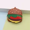 Llavero de cuero de moda de hamburguesa y papas fritas, accesorio de bolso de alta gama, llavero lindo y versátil, regalo pequeño