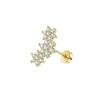 Brincos de Aço Inoxidável Dourado Amazon Cabeça Plana Haste para Osso da Orelha Piercing Brincos de Rosca Brincos para Mulheres Revestimento de Ouro Real 14K