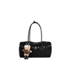 Bolso Boston de Gamuza Retro para Mujer 2026 Estilo Nuevo Gran Capacidad de Mano con Correa al Hombro Bolso Tote Casual Simple para el Trabajo