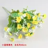 Flor Seca Única Flor de Seda Flor Artificial Buquê Decoração de Plástico Enfeites para Sala de Estar Arranjo de Flores Flor para Performance de Dança de Cerca