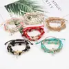 Pulsera de Cuentas Bohemiana de Múltiples Capas, Pulsera con Patrón de ECG, Pulsera Ajustable para Mujer al por Mayor