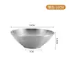 Tazón de Acero Inoxidable 304 de Doble Capa para Raspado de Hielo, Tazón Grande para Fideos Fríos, Tazón para Arroz, Tazón Anti-Quemaduras para Olla Picante