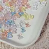 Decorações Fofas Coloridas de Céu Estrelado Panda para Unhas, Coloridas Translúcidas Desenho Animado Adoráveis 3D Decorações de Unhas Sortidas
