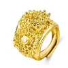 Joyería de Latón Chapada en Oro Chapada en Oro Vietnam Anillo de Tiranosaurio Anillo de Oro Imitación Anillo de Dragón Dorado Vintage Hombres