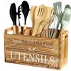 Caja de almacenamiento de madera maciza simple para utensilios de cocina del hogar, palillos, cuchillos y tenedores, caja de almacenamiento clasificada, caja de almacenamiento de madera