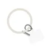 Nuevo Llavero de Pulsera Redonda de Silicona con Forma de Corazón Correa de Muñeca Portátil Anti-Caída y Anti-Pérdida para Teléfono Móvil