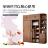 Armario con puerta corredera para dormitorio de casa, habitación de alquiler, apartamento pequeño, moderno minimalista, color madera maciza, armario de montaje sencillo