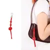 Ins Colorido Corda de Couro PU com Nó Duplo Pingente Criativo para Celular Nicho Versátil Pingente para Bolsa Pingente Chaveiro Joia