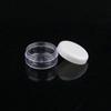 Caja de crema redonda transparente de 10 ml, pequeña capacidad, para crema facial, subcaja, material de embalaje, muestra de productos para el cuidado de la piel, subembotellado.