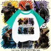 Camiseta infantil de manga corta temática Delta Force para niños y niñas, 100% algodón, cuello redondo, estampado de dibujos animados, casual y versátil