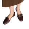 Zapatos franceses retro sin cordones de boca baja, mocasines de tacón bajo con punta redonda para mujer, zapatos Mary Jane de trabajo de cuero pequeños, zapatos de mamá