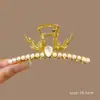 2025 Estilo Coreano Aleación Galvanizada Triángulo Geométrico Pinza de Tiburón Accesorio para el Cabello de Mujer Yiwu Fresco y Dulce Accesorio para la Cabeza