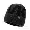 Gorro de Lana para Hombre de Invierno, Cálido y de Moda para Exteriores, de Terciopelo Engrosado, Protección para las Orejas, para Ciclismo, Resistente al Frío, Tejido, Informal