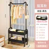 Perchero de pie simple, estante de almacenamiento para dormitorio, tendedero interior móvil, de una sola barra