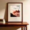 Pintura de Estilo Vintage Yingxue para Sala de Estar, Arte de Pared de Paisaje para Dormitorio, Estudio, Comedor, Pintura de Pared de Alto Nivel Nórdico Retro para Vestíbulo