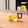 Taza de té de vidrio para el hogar, taza de vidrio personal, taza resistente a altas temperaturas, separación de té y agua, taza de agua de oficina