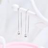 Agulha de Prata 925 Fio de Orelha de Cristal de Morango Brincos de Cristal Brincos Coreanos de Estudante de Flor de Pêssego Brincos Transferência para Mulheres