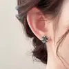 Brincos de Clipe Bola com Strass para Mulheres Sem Orelhas Furadas, Novo Estilo, Luxo Leve, Design de Nicho de Alta Qualidade, Brincos Simples e Versáteis