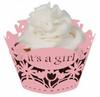 Vendeu Amazon Cake Cuppers Hollow Edge é uma menina menina Criativo Pink Paper Lace Atacado