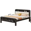 Cama con marco de hierro extra grueso, cama de acero al carbono, cama de hierro ensamblada para viviendas de alquiler, cama de hierro reforzada para dormitorios, cama simple para dormitorio, venta de liquidación