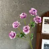 Flores artificiales, arreglo de peonías de 6 cabezas, estilo jardín de Monet, para decoración de salón de bodas, fotografía floral y decoración del hogar; flores artificiales al por mayor