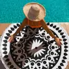 Toalla de Playa de Microfibra Grande Transfronteriza, Esterilla de Playa Redonda Estampada con Borlas, Toalla de Baño de Secado Rápido, Toalla Personalizada