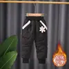 Pantalones de una pieza para niña con forro polar, terciopelo, ropa de invierno, para bebé, pantalones de pana gruesos y cálidos, pantalones casuales para niños, pantalones de algodón con forro polar