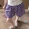 Pantalones Cortos de Algodón Nube de Verano para Mujer, Delgados, Talla Grande 110 kg, Casual Holgados, Relajados de Cintura Alta Pierna Ancha para Caminar