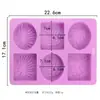 Molde de Silicona Cuadrado para Jabón Hecho a Mano Molde Cuadrado para Jabón de Aceite Esencial Molde Cuadrado para Pastel DIY Molde para Jabón Molde para Jabón Resistente a Altas Temperaturas y Fácil de Desmoldar
