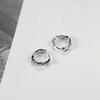 Aretes para Hombre 2021 Nuevos Aretes de Moda para Mujer Famosos en Internet Simples Solitarios de Moda Distintivos Aretes de Plata Esterlina para Hombre