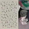Adesivos de Unha Flor Branca de Primavera Transfronteiriços 3D Impermeáveis Pintados à Mão Flor Fresca Relevo Adesivos de Unha Modelo Hg